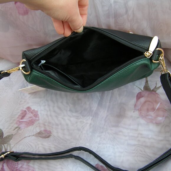 NWT 2 Tone Faux Leather Bag by D. Kelly Japan (made in China) - Picture 9 of 13